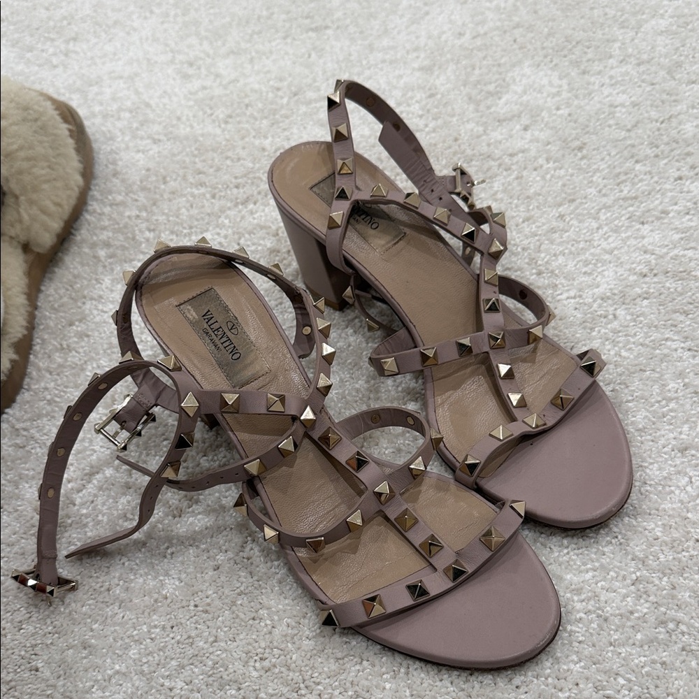 Valentino Women's Studded Heels - Light Pink